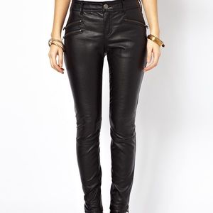 Free people leather zipper pants